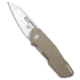Bestech Knives Bestech Knives Toddler Liner Lock Knife Beige G-10 3" Satin/SW BG64C, Tan, Sandvik 14C28N, adult, BHQ-216177