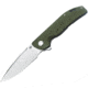 Bestech Knives Bison Framelock Folding Knife, 3.58in Stonewash D2 Tool Steel Blade, Green G10 Handle w/Stonewash Titanium Back Handle, Pocket Clip, Black Nylon Zippered Case, Green, BT1904C-1