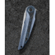 Bestech Knives Blind Fury Folding Blade, 4.63in Closed, 3.63in Stonewash/Satin Bohler M390 SS Tanto Blade, Blue Anodized Titanium Handle w/ Silver Carbon Fiber Inlay, Nylon Case, BT2303A
