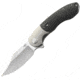 Bestech Knives BowieTie Framelock Gray Folding Knife, 3.5 Bohler M390 stainless blade, Satin finish titanium handle with Black and orange, BT1906A