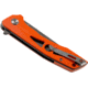 Bestech Knives Eye of Ra Linerlock Orange Folding Knife, 3.38 gray coated D2 tool steel blade, Orange G10 handle, BG23D