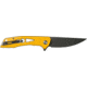Bestech Knives Eye of Ra Linerlock Yellow Folding Knife, 3.38 gray coated D2 tool steel blade, Yellow G10 handle, BG23C