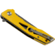 Bestech Knives Eye of Ra Linerlock Yellow Folding Knife, 3.38 gray coated D2 tool steel blade, Yellow G10 handle, BG23C