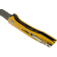 Bestech Knives Eye of Ra Linerlock Yellow Folding Knife, 3.38 gray coated D2 tool steel blade, Yellow G10 handle, BG23C