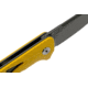 Bestech Knives Eye of Ra Linerlock Yellow Folding Knife, 3.38 gray coated D2 tool steel blade, Yellow G10 handle, BG23C