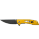 Bestech Knives Eye of Ra Linerlock Yellow Folding Knife, 3.38 gray coated D2 tool steel blade, Yellow G10 handle, BG23C