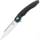 Bestech Knives Fanga Linerlock G10 Folding Knife, 4in Satin D2 Tool Steel Blade, Black G10 Handle, Pocket Clip, Ceramic Ball Bearings, Black Nylon Zippered Storage Case, Black, BG18A