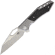 Bestech Knives Fractal Framelock Grey Folding Knife, 3.5 S35VN stainless blade, Gray titanium handle with carbon fiber inlay, BT1907A
