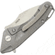 Bestech Knives GOBLIN Tiium Framelock Folding Knife, 2.25in Satin Cpm S35Vn SS Blade, Gray Titanium Handle, Pocket Clip, Black Nylon Zippered Storage Case, Gray, BT1711C