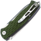 Bestech Knives Grampus G10 Linerlock Folding Knife, 3.5in Satin D2 Tool Steel Drop Point, OD Green Sculpted G10 Handle, Pocket Clip, OD green, BG02B