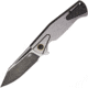 Bestech Knives HORUS Framelock Folding Knife, 3.5in S35Vn SS Blade, Black/Silver Titanium Handle, Pocket Clip, Black Stonewash And Satin Blade, Black Nylon Zippered Case, Black and silver, BT1901C