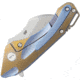 Bestech Knives IMP Tiium Framelock Blue Folding Knife, 1.75in Satin Cpm S35Vn SS Blade, Blue Anodized Titanium Handle, Pocket Clip, Black Nylon Zippered Storage Case, Blue, BT1710B