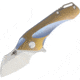 Bestech Knives IMP Tiium Framelock Blue Folding Knife, 1.75in Satin Cpm S35Vn SS Blade, Blue Anodized Titanium Handle, Pocket Clip, Black Nylon Zippered Storage Case, Blue, BT1710B