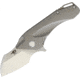 Bestech Knives IMP Tiium Framelock Folding Knife, 1.75in Satin Cpm S35Vn SS Blade, Gray Titanium Handle, Pocket Clip, Black Nylon Zippered Storage Case, Gray, BT1710C