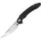 Bestech Knives Irida Linerlock Black Folding Knife, 3.88 satin finish 154CM stainless blade, Black G10 handle, BG25A