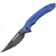 Bestech Knives Irida Linerlock Blue Folding Knife, 3.88 black stonewash finish 154CM stainless blade, Blue G10 handle, BG25C