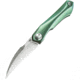 Bestech Knives Ivy Framelock Green Folding Knife, 3 stonewash and satin finish S35VN stainless blad, Green stonewash finish titanium handle, BT2004D