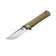 Bestech Knives Kendo BG06C 3.75 in Plain Edge Folding Blade, Beige G10 Handle, BG06C-2