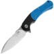 Bestech Knives Penguin Linerlock Folding Knife, Black and blue, Black and blue G10 handle, BG32B