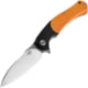 Bestech Knives Penguin Linerlock Folding Knife, 3.63" stonewash and satin finish D2 tool steel bla, Black and orange G10 handle, BG32C