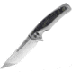 Bestech Knives Predator Framelock Folding Knife, 3.5 stonewash and satin finish S35VN stainless bl, Gray titanium handle with green G10 onlay, BT1706F