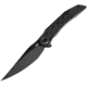 Bestech Knives Samari Framelock Black Folding Knife, 3.88 black stonewash finish Bohler M390 stainless, Black stonewash finish titanium handle, BT2009B