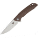 Bestech Knives Spike Linerlock Brown Folding Knife, 3.75in 12C27 Sandvik SS Drop Point, Brown Glass Filled Nylon Handle, Pocket Clip, Stonewash And Satin Blade, Brown, BG09C-2