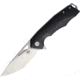 Bestech Knives Toucan Linerlock SW Folding Knife, 3.5in D2 Tool Steel Blade, Black G10 Handle, Thumb Pull, Pocket Clip, Stonewash And Satin Blade, Black, BG14A-1
