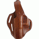 Bianchi 77 Piranha Leather Belt Holster Plain Tan, Left Hand 