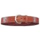 Bianchi B9 Fancy Stitched Belt - Plain Tan/Suede, Brass, Waist Size 32in, 12286