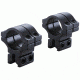 Model 301 1in Long Double Strap Dovetail Rings,Matte Black, EDEMO2