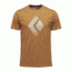 Black Diamond Chalked Up Logo Mens Short Sleeve Tee Shirt, Dark Curry, Medium, APUO95750MED1