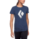 Black Diamond Chalked Up Short Sleeve T-Shirt - Womens, Ink Blue, Small, AP7300524014SML1