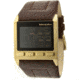 Black Dice Blueprint Men's Watch - Gold Case, Brown Leather Strap BLABD-018-05
