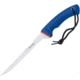 Black Fox Cl20P Fillet Knife Fixed Blade Knife, 13in Overall, 7.75in Satin 420C SS Fillet Blade, Blue Rubberized Polypropylene Handle, Blue Polypropylene Belt Sheath, Blue, 02FX033