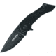 Black Fox Munin Linerlock Black Folding Knife, 3.25 black stonewash finish 440C stainless blade, Black G10 handle, 01FX860