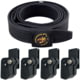 Black Scorpion Outdoor Gear Competition Rig - 1 Pro HD Belt, 4 Ambidextrous Double Stack Mag Pouches, Ambidextrous, Black, Large, CO22-BTLBK-MPGMBK