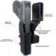 Black Scorpion Outdoor Gear Pro USPSA Competition Holster, Right Hand, GLOCK 17/ 19/ 19X/ 22/ 45, 4.02 - 4.49in Barrel, 1.5 - 1.75in Belts, Kydex, Carbon Fiber, HC04-USPSA-GL17CFRH