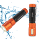 Blackfire-Klein Outdoors Rechargeable LED Flashlight Lantern, Lithium-Ion, White, 500 Lumen, Black/Orange, BBM6412