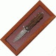 Blackhawk MOD SFK Special Edit Folding Knife,3.875in,Damascus Steel Dagger Style Blade,Brown Ziricote Wood Handle BB00786