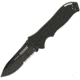 BlackHawk Point Man Folding Knife, 3.38in, D2 Tool Steel, Partial Serrated, Sideliner G-10 Handle, Black, BH15PM211BK