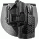 Blackhawk SERPA CQC Belt Loop/Paddle Active Retention Holster, Right Hand, Carbon Black, Walther P-99, 410024BK-R