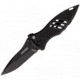 BlackHawk Small Button Lock Folding Knife, 3.25in, D2 Tool Steel, Plain Edge, Reinforced Nylon w/ 420J Stainless Steel Liners Handle, Black, BH15M201BK