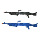 Blueguns Blueguns - Fn M240, Black, Blue