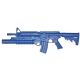 Blueguns Colt M4 Commando Training Guns, Weighted, No Light/Laser Attachment, Rifle, Blue, Flat Top Closed Stock, Fwd Rail, M203 Grenade Launcher, FSM4CFTRCSM203W