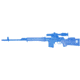 Blueguns Dragunov Dragunov Sniper Rifle Training Guns, Not Weighted, No Light/Laser Attachment, Rifle, Blue, FSDRAG