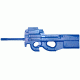 Blueguns FN Herstal P90 Training Guns, Unweighted, w/o Light/Laser Attachment, Rifle, Long Suppressor, Blue, FSFNP90S