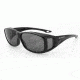 Bobster Condor 2 Small OTG Sunglass, Gloss Blk, Anti-fog Smoked ECDS002