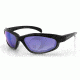 Bobster Fat Boy Sunglass, Blk Frame, Smoked Blue Mirror Lenses EFB001SB