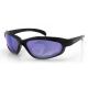 Bobster Fat Boy Sunglass, Blk Frame, Smoked Blue Mirror Lenses EFB001SB